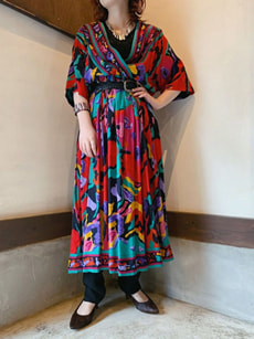 floral motif pattern dress〈sd200630〉