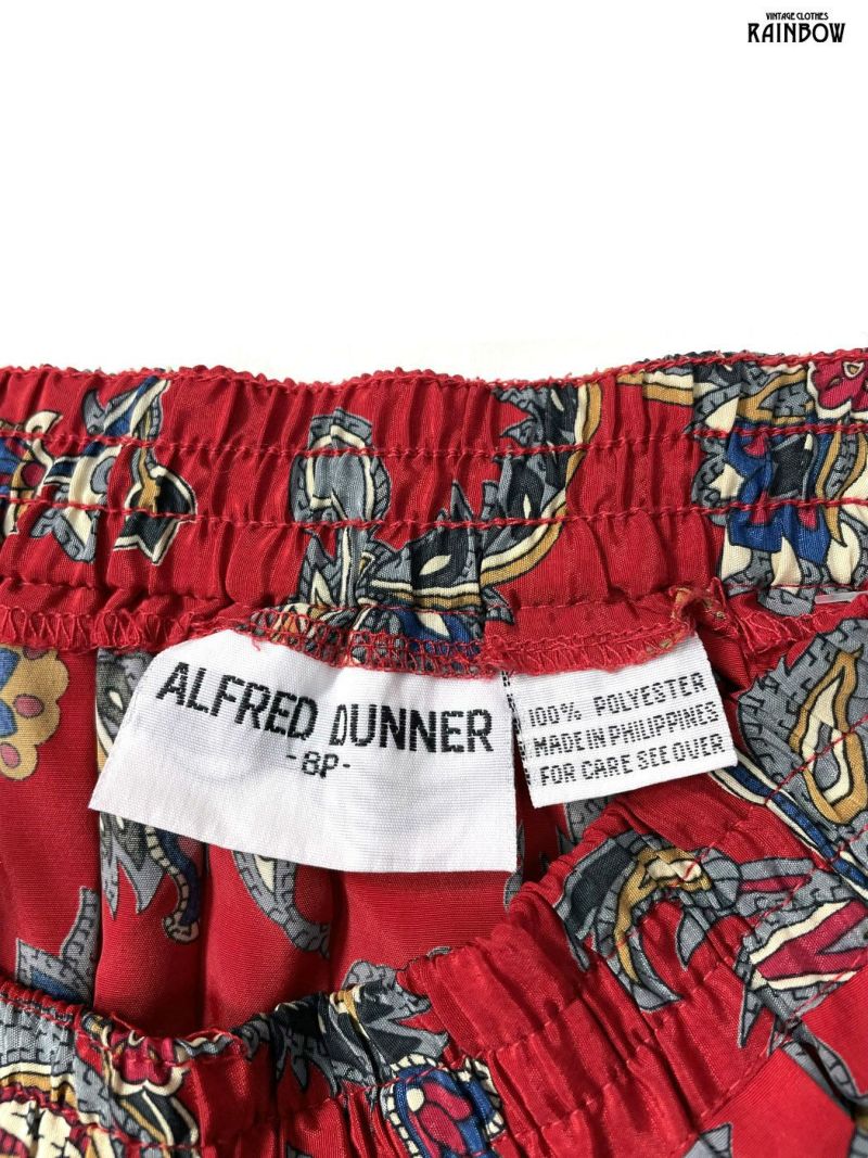 古着 ALFRED DUNNER アルフレッドダナー 総柄 ペイズリー柄 膝丈