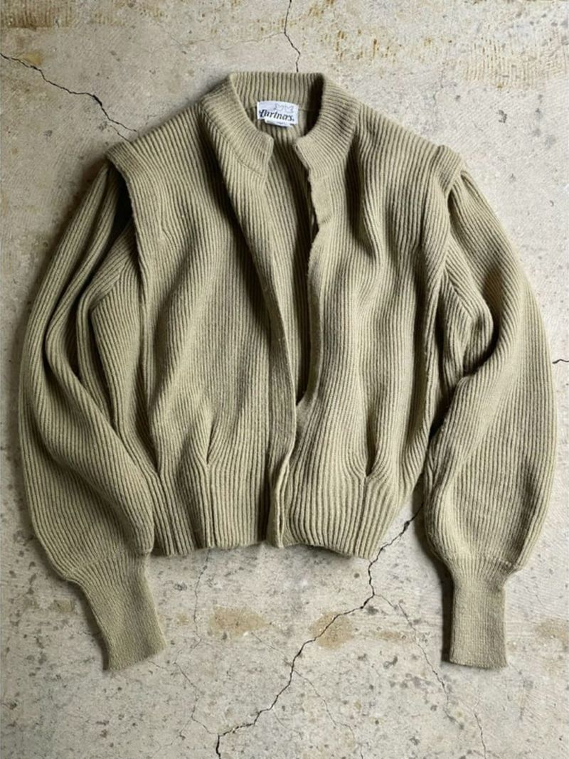 80s Partners volume sleeve knitted cardigan〈sn231121 ...