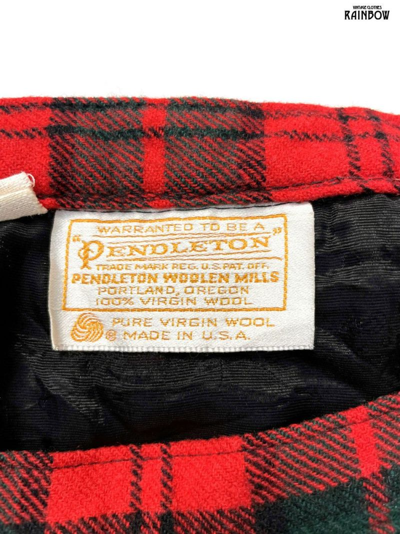 古着 PENDLETON ペンドルトン アメリカ製 チェック柄 ピュアウール