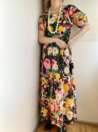 colorful flower pattern dress〈sd210511〉