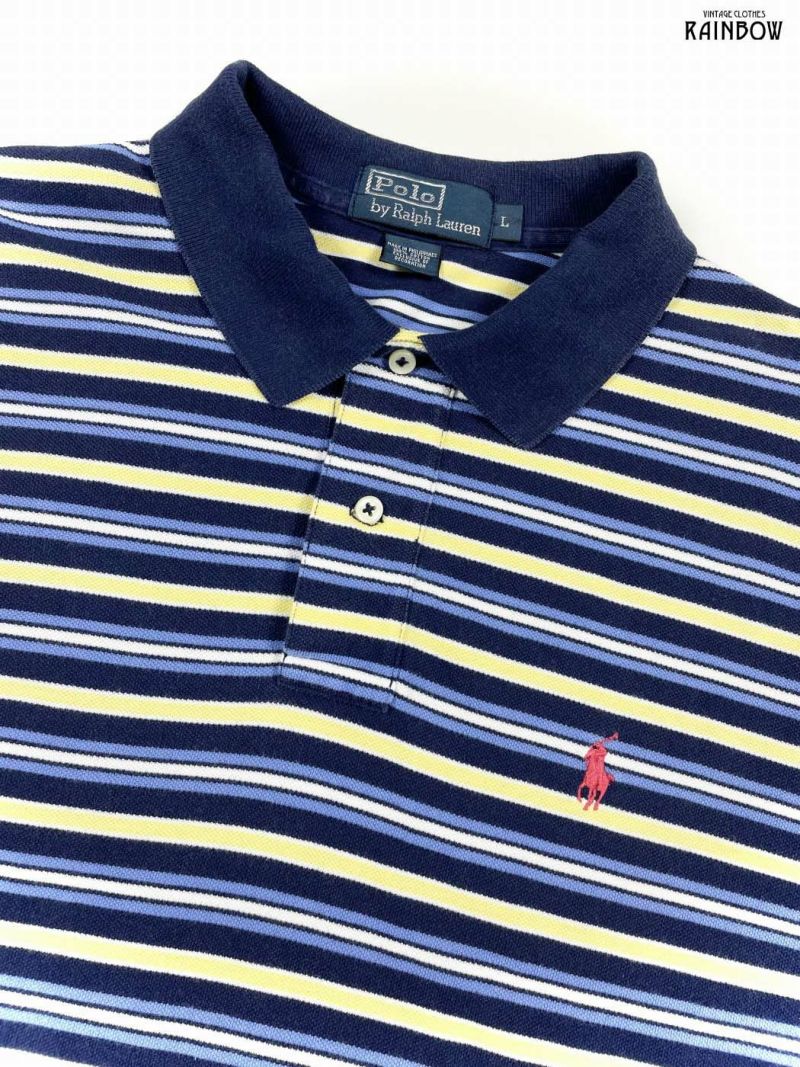 古着 POLO RALPH LAUREN ポロラルフローレン ボーダー柄 ワンポイント