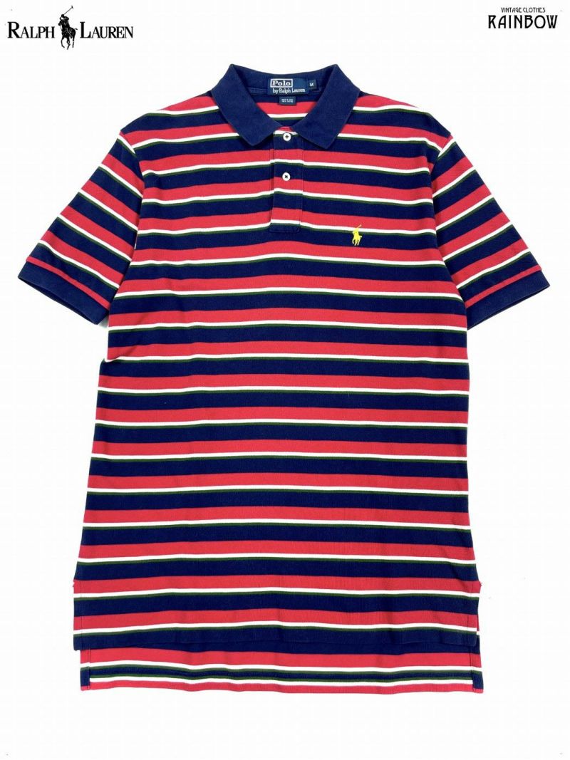 古着 POLO RALPH LAUREN ポロラルフローレン ボーダー柄 ワンポイント