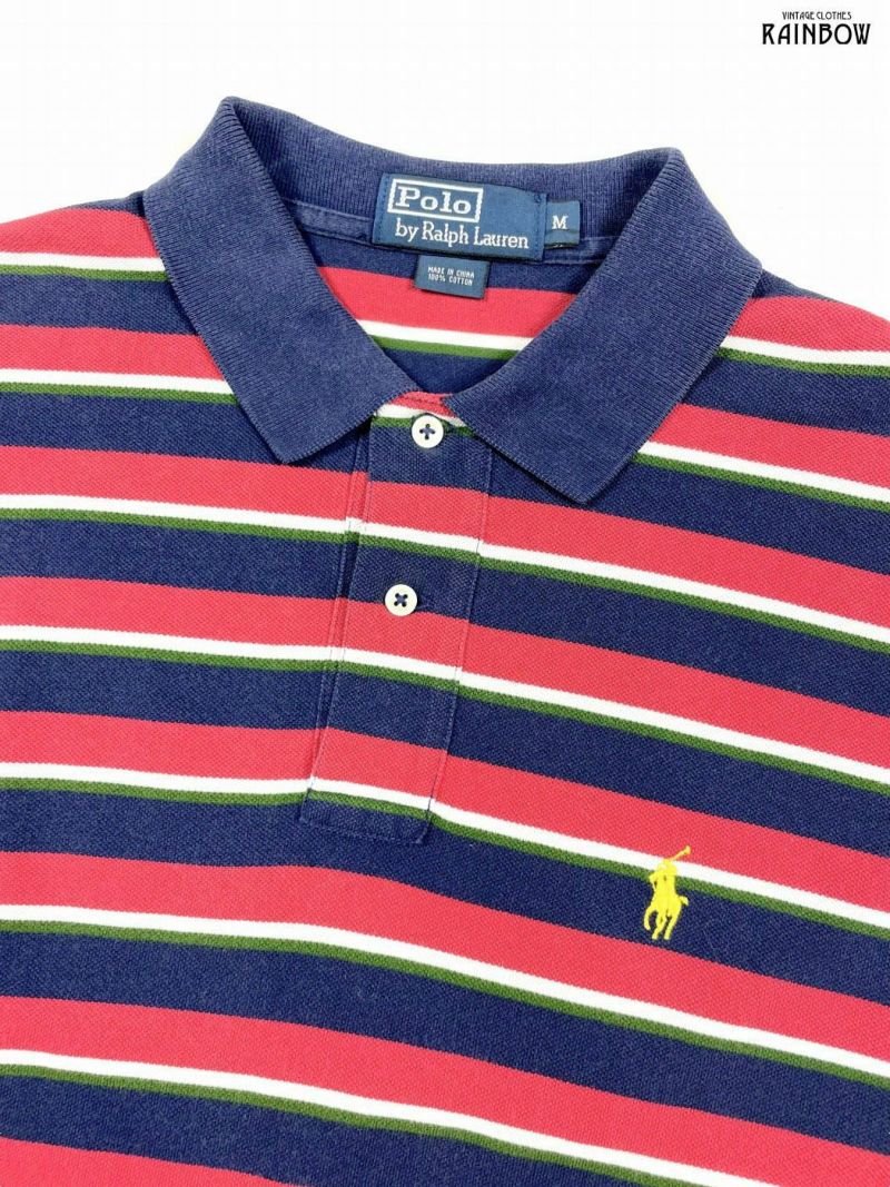 古着 POLO RALPH LAUREN ポロラルフローレン ボーダー柄 ワンポイント