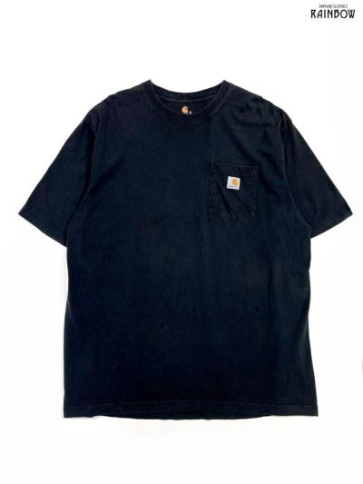 古着 CARHARTT カーハート 無地 ワンポイント ブランドロゴ コットン