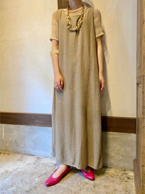 natural color sleeveless dress〈sd220537〉 | 古着屋RAINBOW