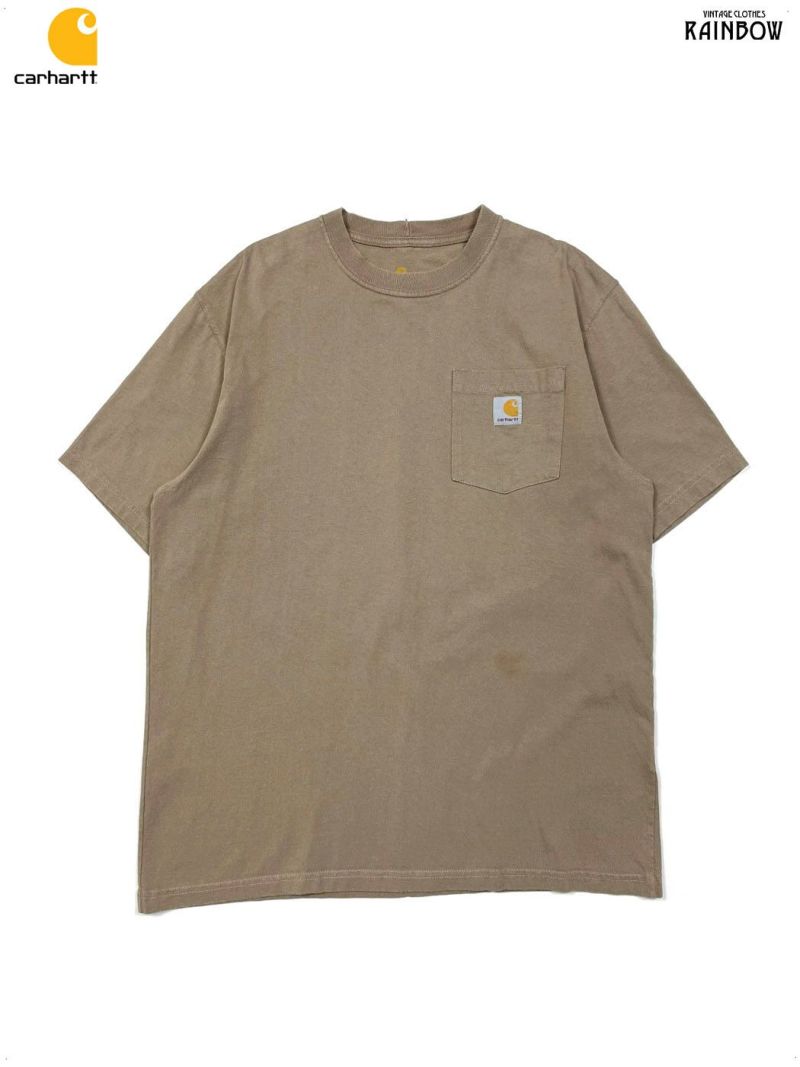 古着 CARHARTT カーハート 無地 ワンポイント ブランドロゴ コットン