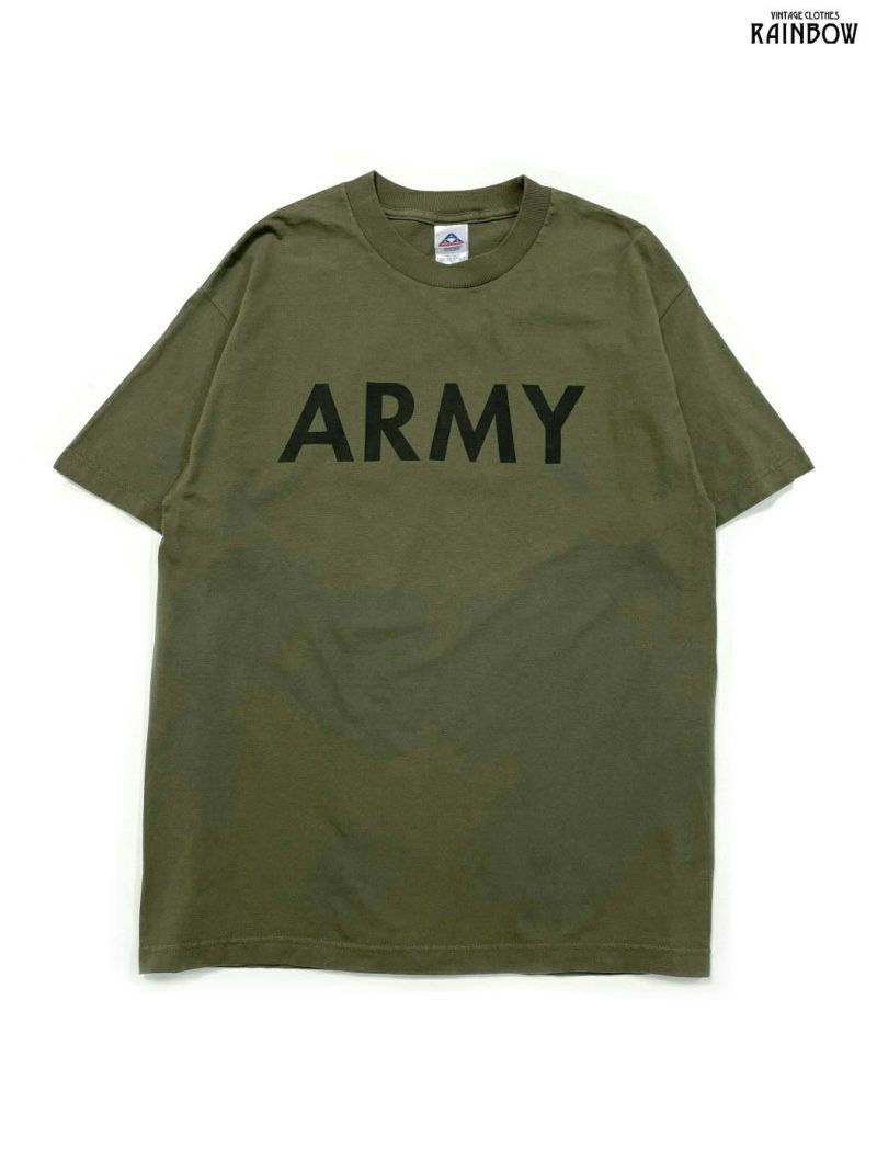 古着 ALSTYLE APPAREL & ACTIVEWEAR ARMY ロゴデザイン コットン１００