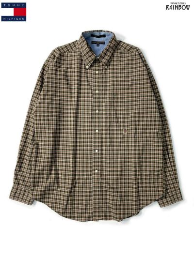 古着 L.L.Bean エルエルビーン 90's 前開き チェック柄 コットン１００