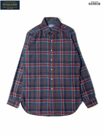 古着 PENDLETON ペンドルトン チェック柄 ウール 長袖 フランネル