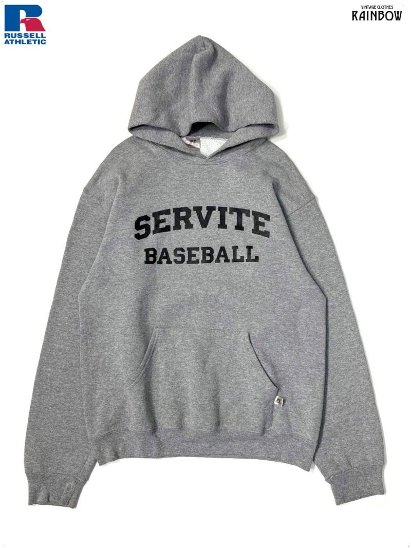 古着 RUSSELL ラッセル SERVITE BASEBALL ロゴ 長袖 スウェット