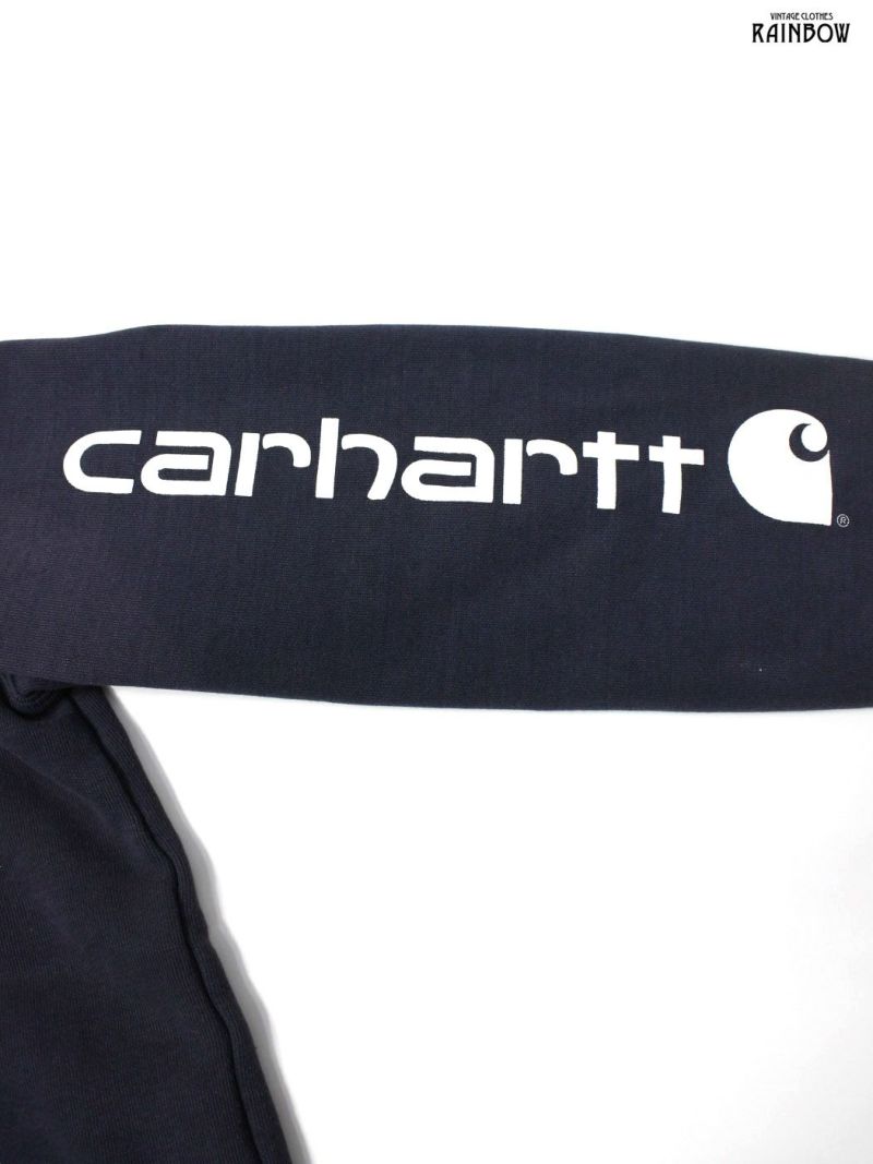 古着 carhartt カーハート 袖ロゴ ロゴ ワンポイント 長袖 スウェット