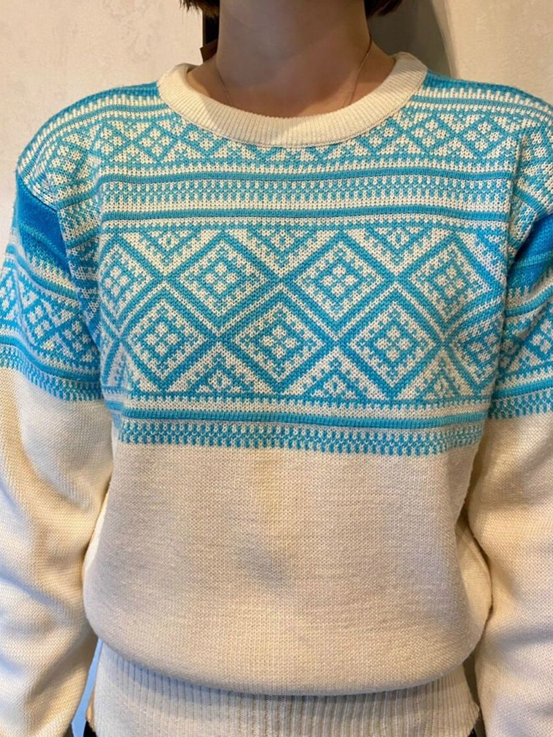nordic pattern sweatersn   ヴィンテージ古着の古着屋RAINBOW